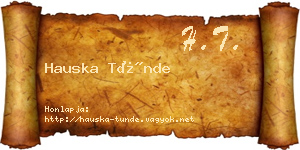 Hauska Tünde névjegykártya